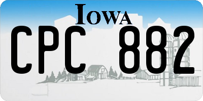 IA license plate CPC882
