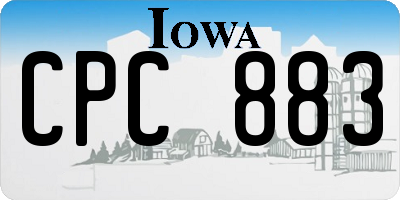 IA license plate CPC883
