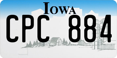 IA license plate CPC884