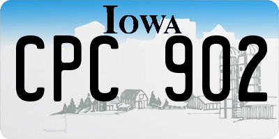 IA license plate CPC902