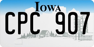 IA license plate CPC907