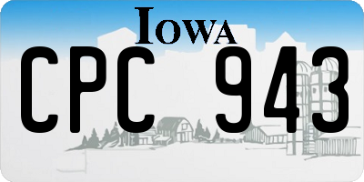 IA license plate CPC943