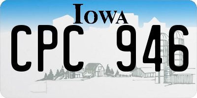 IA license plate CPC946