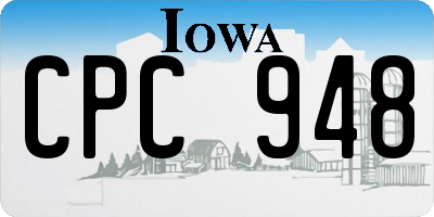 IA license plate CPC948