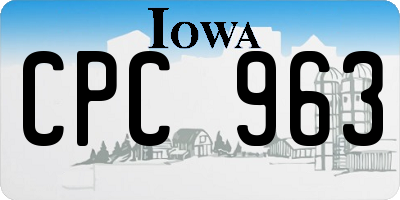 IA license plate CPC963