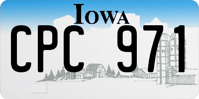 IA license plate CPC971