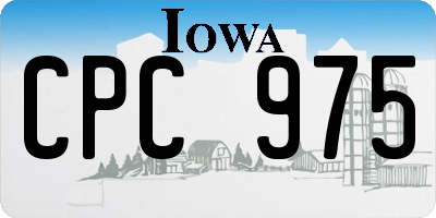 IA license plate CPC975