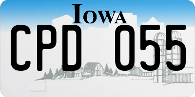 IA license plate CPD055