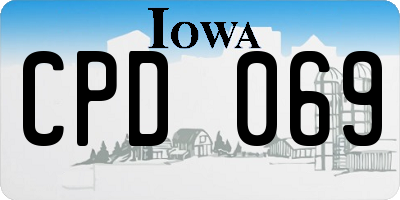 IA license plate CPD069