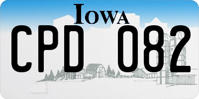 IA license plate CPD082