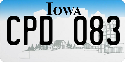 IA license plate CPD083