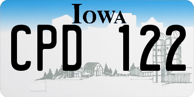 IA license plate CPD122