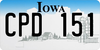 IA license plate CPD151