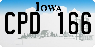 IA license plate CPD166