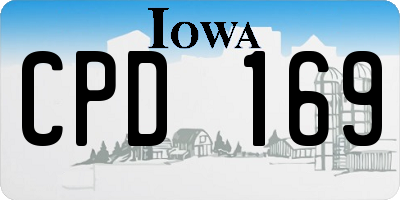 IA license plate CPD169