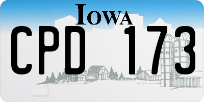 IA license plate CPD173