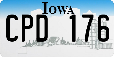 IA license plate CPD176