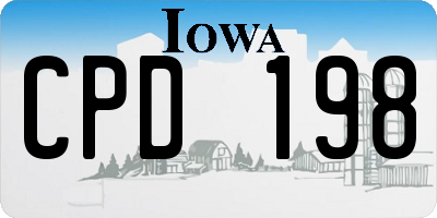 IA license plate CPD198
