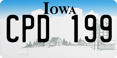 IA license plate CPD199