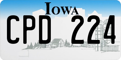 IA license plate CPD224