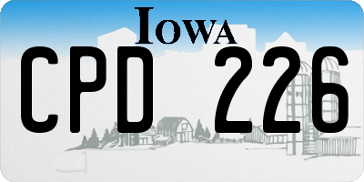 IA license plate CPD226