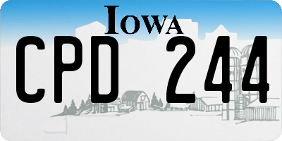 IA license plate CPD244
