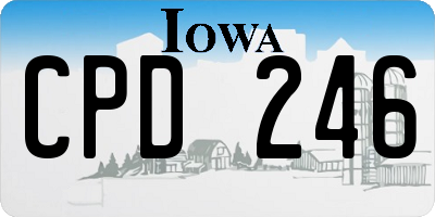 IA license plate CPD246