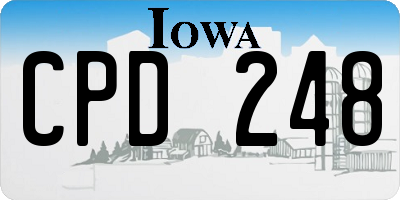 IA license plate CPD248