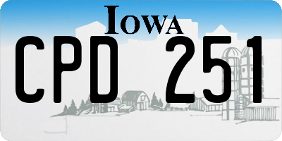 IA license plate CPD251