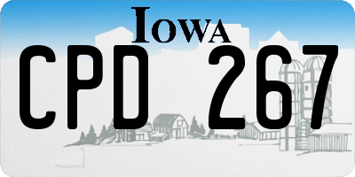 IA license plate CPD267