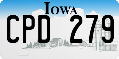 IA license plate CPD279