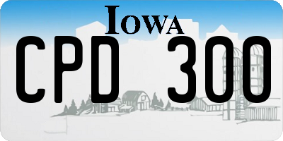 IA license plate CPD300
