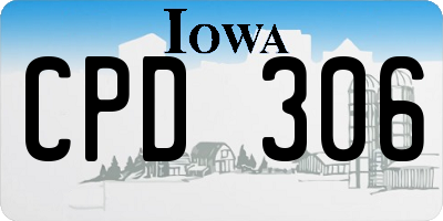 IA license plate CPD306