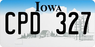 IA license plate CPD327