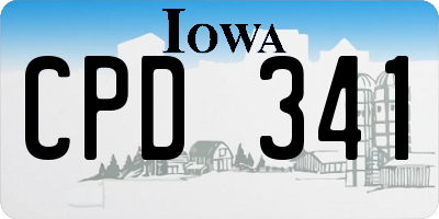 IA license plate CPD341