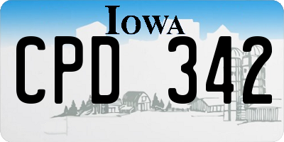 IA license plate CPD342