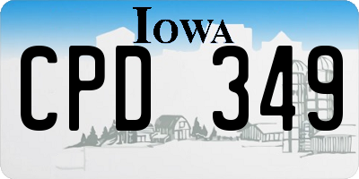 IA license plate CPD349