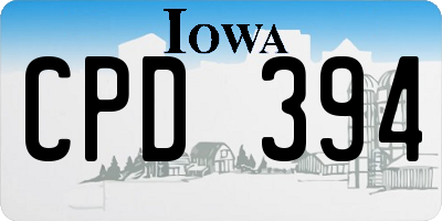 IA license plate CPD394