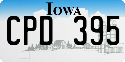 IA license plate CPD395