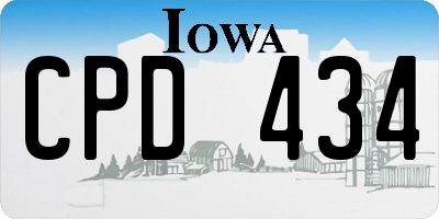IA license plate CPD434