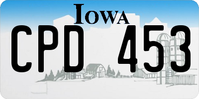 IA license plate CPD453