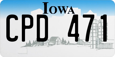 IA license plate CPD471