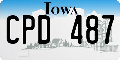 IA license plate CPD487