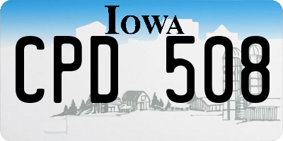IA license plate CPD508
