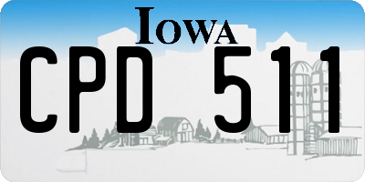 IA license plate CPD511