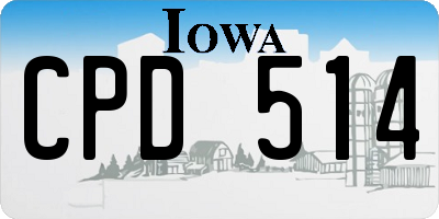 IA license plate CPD514