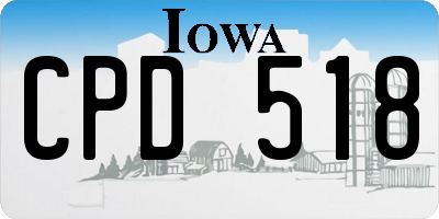 IA license plate CPD518