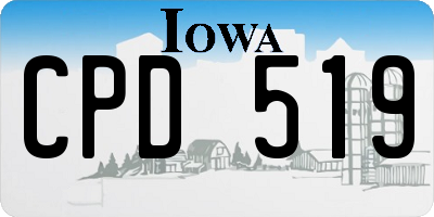 IA license plate CPD519