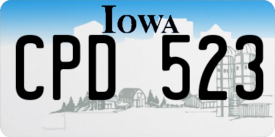 IA license plate CPD523