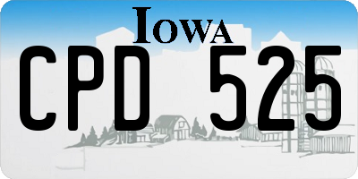 IA license plate CPD525